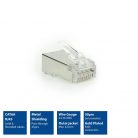 ACT CAT6A pass-through shielded modular RJ45 connector