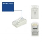 ACT CAT6A pass-through shielded modular RJ45 connector