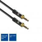 ACT High Quality audio connection cable 3.5 mm stereo jack male to male 10m Black