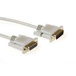   ACT Serial 1:1 connection cable 15 pin D-sub male to 15 pin D-sub female 1,8m Ivory