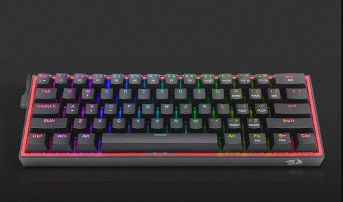 Redragon Fizz Pro black, wired&2.4G&BT Mechanical Keyboard, RGB, red switch Black HU JAVÍTOTT!