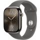 Apple Watch S10 Cellular 46mm Natural Titanium Case with Stone Grey Sport Band S/M