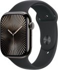 Apple Watch S10 Cellular 46mm Slate Titanium Case with Black Sport Band M/L