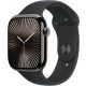 Apple Watch S10 Cellular 46mm Slate Titanium Case with Black Sport Band S/M