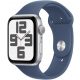 Apple Watch SE2 v3 GPS 40mm Silver Alu Case with Denim Sport Band S/M