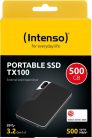 Intenso 500GB USB3.2 Type-C External SSD TX100 Black