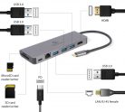 Gembird A-CM-COMBO5-05 USB Type-C 5-in-1 Multi-Port Adapter Space Grey