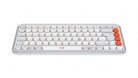 Logitech Pop Icon Wireless Keyboard Off White/Orange US