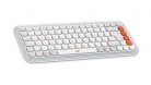 Logitech Pop Icon Wireless Keyboard Off White/Orange US