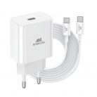 RivaCase RivaPower PS4101 WD4 EU Wall Charger 20W PD 3.0/ 1 USB-C with USB-C/USB-C Cable White