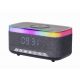 Gembird DAC-SPKBT-QC15-BK Digital alarm clock with speaker wireless charging function Black/Grey