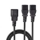 Noname Lindy IEC Splitter Cable IEC C14 to 2 x IEC C13 2m Black