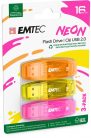 Emtec 16GB C410 Neon USB2.0 Colorful (3db)