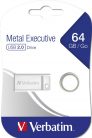 Verbatim 64GB Metal Executive USB2.0 Silver