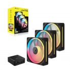 Corsair iCUE LINK LX120-R RGB 120mm PWM Reverse Fans Starter Kit Black