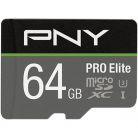 PNY 64GB microSDXC Pro Elite Class 10 U3 + adapterrel