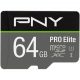 PNY 64GB microSDXC Pro Elite Class 10 U3 + adapterrel