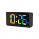 Hama Ibiza Digital Alarm Clock Multi-Colour Display with USB Charging Function Black