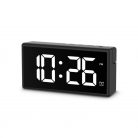 Hama Ibiza Digital Alarm Clock Multi-Colour Display with USB Charging Function Black