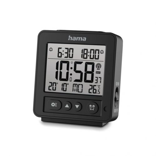 Hama Rhodes Digital Radio Alarm Clock LCD Black