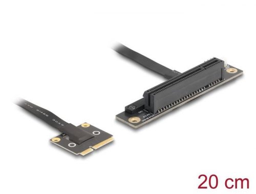 DeLock Adapter Mini PCIe male to PCIe 3.0 x8 slot 90° angled with cable 20cm