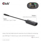 Club3D USB 5Gbps Type-C to RJ45 Ethernet M/F Black