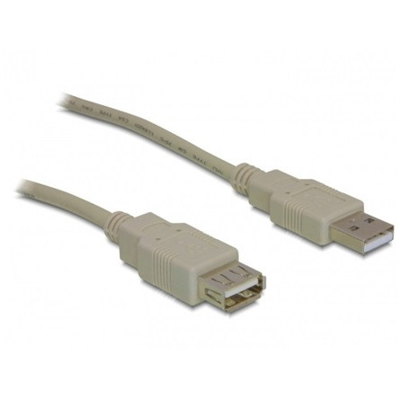 Delock USB-A 2.0 -> USB-A 2.0 M/F adatkábel hosszabbító 1.8m szürke