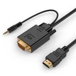   Gembird HDMI -> VGA Jack stereo 3,5mm M/M video jelkábel 3m fekete