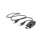 Gembird VGA Jack stereo 3,5mm -> HDMI VGA M/F adapter fekete