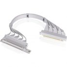 Thermaltake PCI-E 4.0 Dual 90 DegreeRiser Cable 400mm Snow/90°Adapter/White/PCI-E 4.0x16/400mm