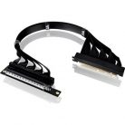 Thermaltake PCI-E 4.0 Dual 90 DegreeRiser Cable 400mm/90°Adapter/Black/PCI-E 4.0x16/400mm