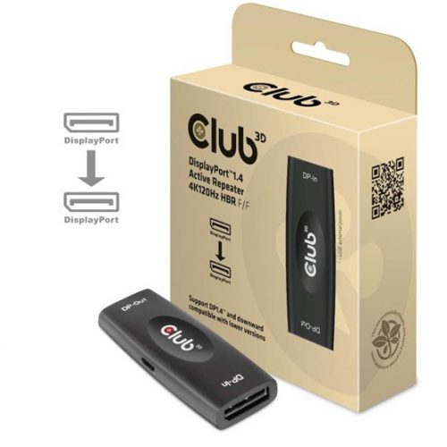 Club3D DISPLAYPORT 1.4 ACTIVE REPEATER 4K120HZ HBR3 F/F - CAC-1007