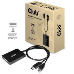   Club3D DISPLAYPORT TO DUAL LINK DVI-I DUAL LINK ACTIVE ADAPTER MAX RES 4K30HZ