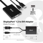 Club3D DISPLAYPORT TO DUAL LINK DVI-I DUAL LINK ACTIVE ADAPTER MAX RES 4K30HZ