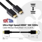 Club3D Ultra High Speed HDMI 4K120Hz, 8K60Hz Certified Cable 48Gbps M/M - 1 m