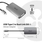 Club3D USB TYPE C TO DVI DUAL LINK SUPPORTS 4K30HZ RESOLUTIONS