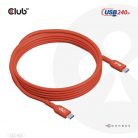 Club3D USB2 Type-C Bi-Directional USB-IF Certified Cable Data 480Mb, PD 240W(48V/5A) EPR M/M 3m / 9.84 ft