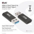 Club3D USB 3.2 Gen1 Type A to USB 3.2 Gen1 Type C Adapter M/F