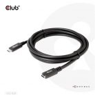 Club3D USB Gen1 Type-C Extension Cable 5Gbps 60W(20V/3A) 4K60Hz M/F 2m/6.56ft