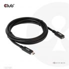 Club3D USB Gen1 Type-C Extension Cable 5Gbps 60W(20V/3A) 4K60Hz M/F 2m/6.56ft