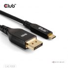 Club3D USB Type-C - DisplayPort 2.1 VESA DP80 M/M kétirányú kábel - 1m