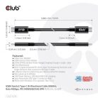 Club3D USB4 Gen3x2 Type-C Bi-Directional Cable 8K60Hz or 4K120Hz, Data 40Gbps, PD 240W(48V/5A) EPR M/M 3m