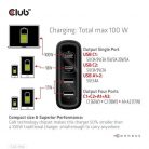 Club3D USB-C Power Adapter 100W EU -  Hálózati töltő