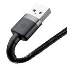 Baseus Cafule USB for iPhone 2.4A 1m gyorstöltő adatkábel, szürke/fekete