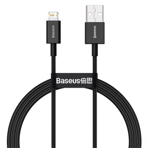 Baseus Superior Series Fast Charging Data Cable USB to iPhone 2.4A 1m gyorstöltő adatkábel, fekete