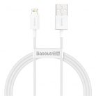 Baseus Superior Series Fast Charging Data Cable USB to iPhone 2.4A 1m gyorstöltő adatkábel, fehér