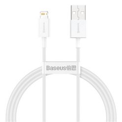   Baseus Superior Series Fast Charging Data Cable USB to iPhone 2.4A 1m gyorstöltő adatkábel, fehér