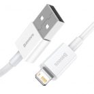 Baseus Superior Series Fast Charging Data Cable USB to iPhone 2.4A 1m gyorstöltő adatkábel, fehér