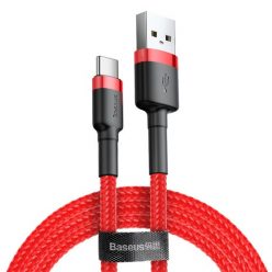   Baseus Cafule USB for Type-C 3A 1m gyorstöltő adatkábel, piros