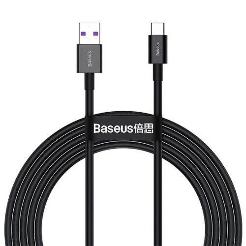 Baseus Superior Series Fast Charging Data Cable USB Type-A to USB Type-C 66W 2m gyorstöltő adatkábel, fekete